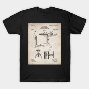 Ophthalmoscope Patent - Optometrist Eye Doctor Office Art - Antique T-Shirt
